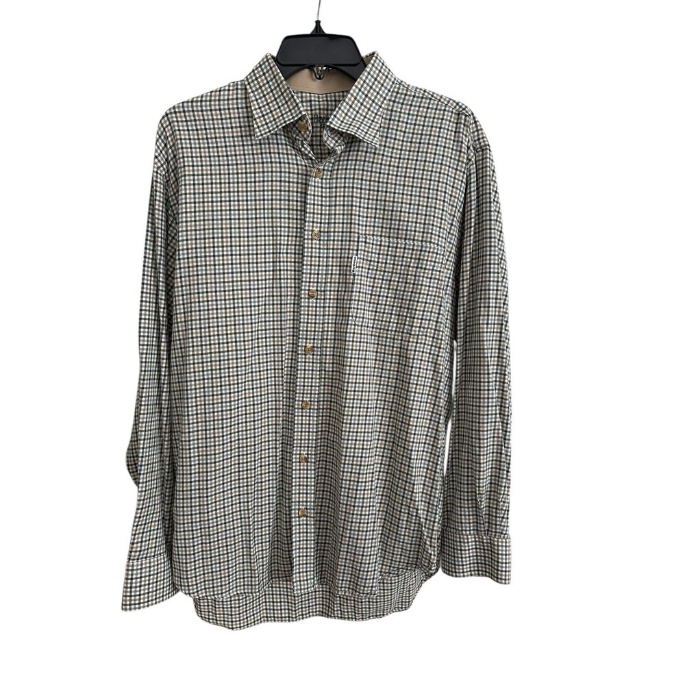 Barbour Mens‎ XL Elwood Plaid Long Sleeve Button Down Shirt Tailored Fit #KL1-6